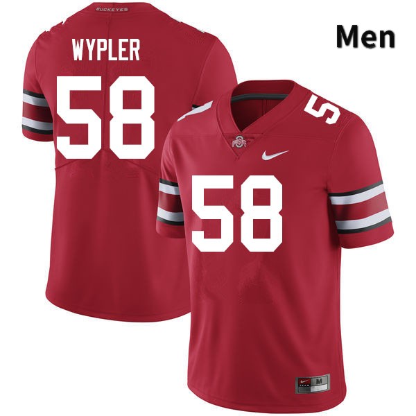 Ohio State Buckeyes Luke Wypler Men's #58 Scarlet Authentic Stitched College Football Jersey